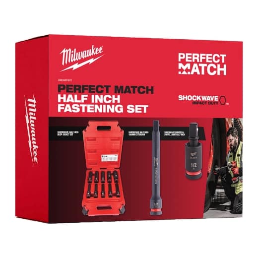 MILWAUKEE 1/2" Schlagnuss SHOCKW.PerfectMat.12-tlg
