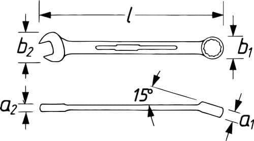 HAZET Ringmaulschlüssel 600 LG SW 10mm L.210mm ext.lang Spezialstahl HAZET