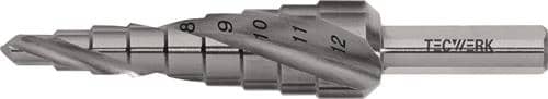 TECWERK Stufenbohrer Bohrber.4-12mm HSS Spiralnut Z.2 Stufen 9 TECWERK