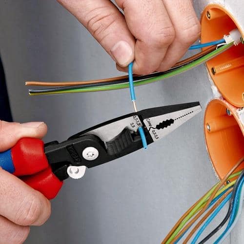 KNIPEX Elektroinstallationszange L.200mm pol.Comfort-Griff m.Öffnungsf.KNIPEX