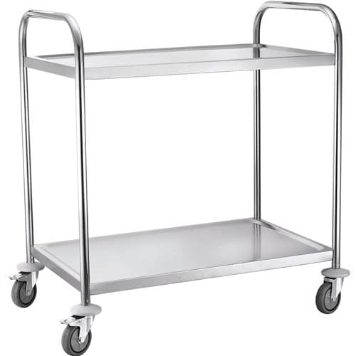RUXXAC Tischwagen 2 Ladeflächen L820xB500mm silber Trgf.100kg RUXXAC