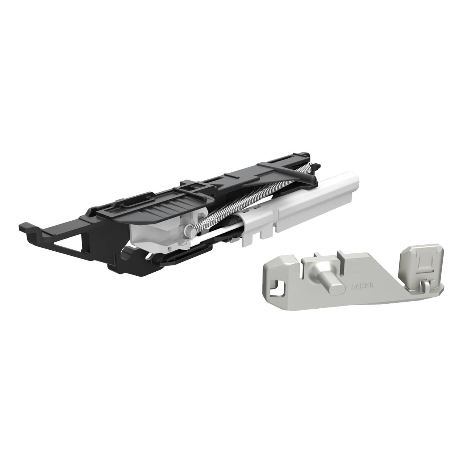 HETTICH Selbsteinzugsgehäuse Stop Control links mit Silent System, Aluminium Optik, 9111409