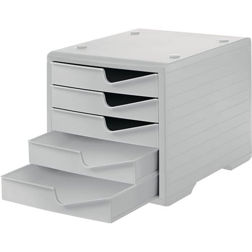 STYRO Ablagebox 5 Schubl.grau/grau Polystyrol H255xB270xT340mm STYRO