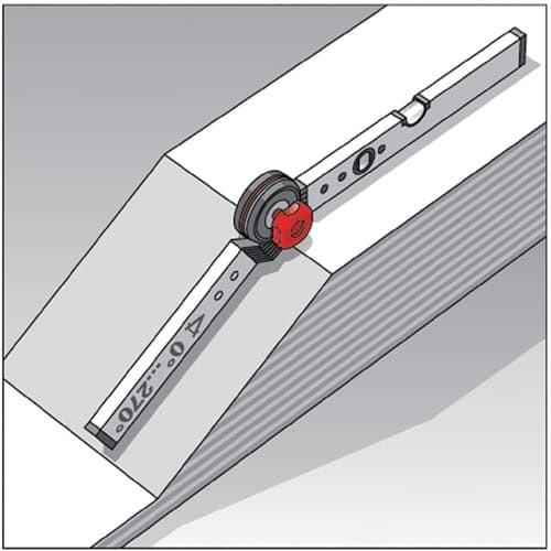 BMI Winkelmessgerät WINKELSTAR Messber.0-270Grad Schenkel-L.150x100cm BMI