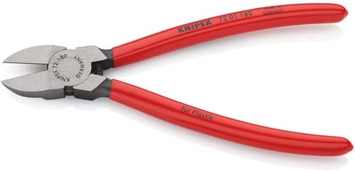 KNIPEX Seitenschneider f.Ku.L.180mm ger.Ku.-Überzug KNIPEX
