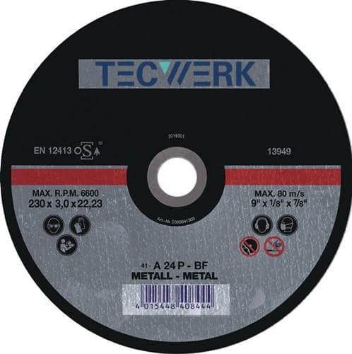 TECWERK Trennscheibe D125x1,6mm ger.STA Bohr.22,23mm TECWERK