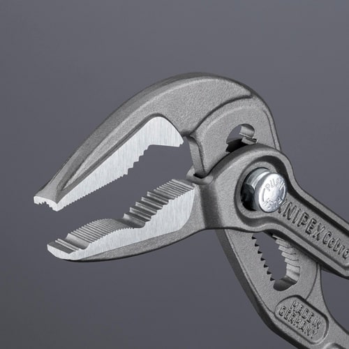 KNIPEX Wasserpumpenzange Cobra® ES L.180mm Spann-W.32mm grau atram.pol.