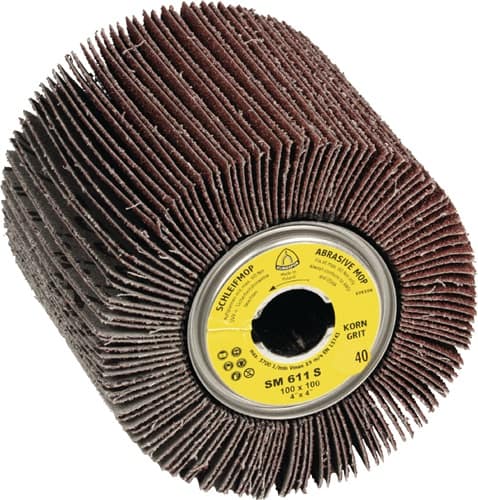 KLINGSPOR Satinierwalze SM 611 S 80 braun Ø100xB100mm 19mm KLINGSPOR