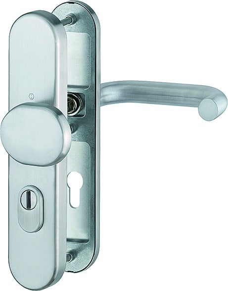 HOPPE® FH Schutz-Wechselgarnitur mit Langschild Paris FS-E86G/3332ZA/3310/138F, ES 1, Edelstahl, 3917771