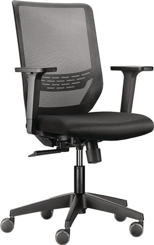 TREND OFFICE Bürodrehstuhl Synchr.-Techn.schwarz 410-520mm m.Lehnen Trgf.110kg TREND OFFICE