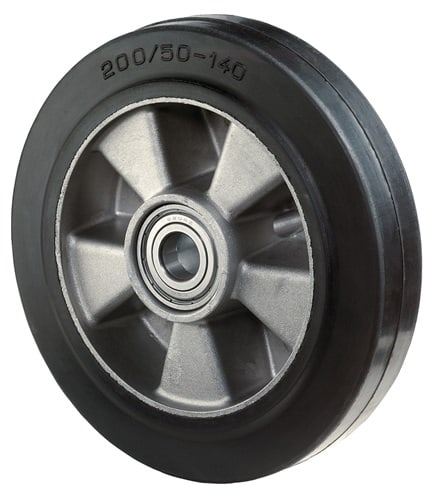 BS ROLLEN Lenkrad Elastik-Vollgummi Naben-L.60mm Rad-B.50mm D.180mm BS ROLLEN