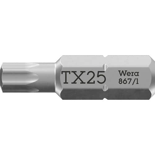 WERA Bit 867/1 1/4 Zoll T 25 L.25mm WERA