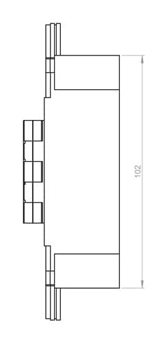BSW verdecktl.Objektband Hide 3D130-80 Alu.F1 Bandhöhe 130mm Bel.-W.80kg BSW