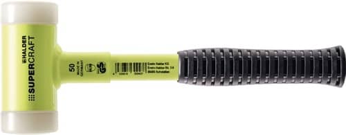 Schonhammer SUPERCRAFT Stahlrohr hart splitterfrei Nylon weiß HALDER