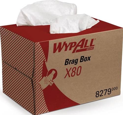 WYPALL Wischtuch WypAll® X80 8279 L.ca.424 mmxB.ca.282mm weiß 1-lagig Box WYPALL