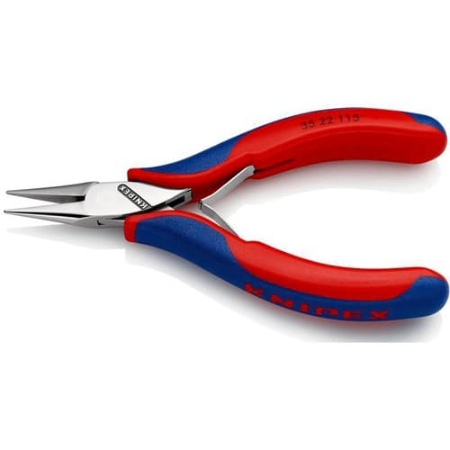 KNIPEX Elektronik-Greifzange Gesamt-L.115mm flachrunde Backen Form 2 Mehrkomp.-Hüllen