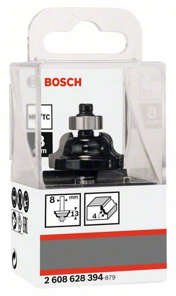 BOSCH Profilfräser B, 8 mm, R1 4 mm, B 8 mm, L 12,4 mm, G 54 mm
