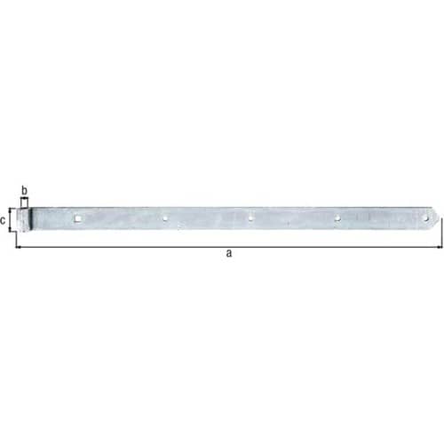 GAH Ladenband L.800x16x45mm S.5mm STA galv.verz.d.pass.D.16mm rd GAH