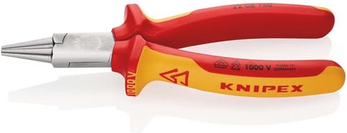 KNIPEX Rundzange L.160mm Zange verchr.VDE Mehrkomp.-Hüllen KNIPEX