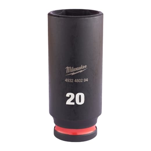 MILWAUKEE 20 x 65 mm SHOCKWAVE Schlagnuss 3/8" lang