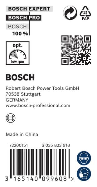 BOSCH Maschinenholzbohrer, M-Spitze 20 x 250 mm, d 10 mm