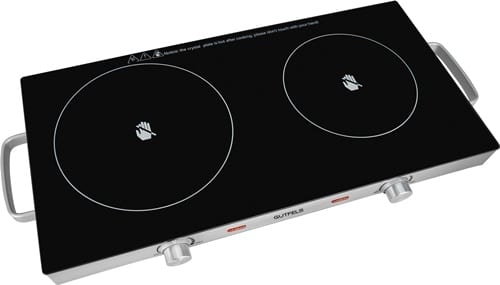 GUTFELS Glaskeramik Doppel‐Kochplatte COOK 4010 1800 W,1000 W ,stufenlos GUTFELS