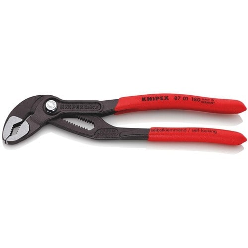 KNIPEX Wasserpumpenzange Cobra® L.180mm Spann-W.36mm pol.Ku.-Überzug KNIPEX