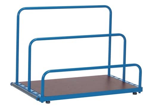 FETRA Plattenständer L1200xB800mm o.Bügel 6Fächer Fach-B.90mm pulverbesch.brillantblau
