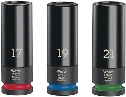 WERA Kraftsteckschlüsselsatz Wheel Impaktor C Set 1 3-tlg.1/2 Zoll lang,6-kant WERA
