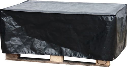 WERTH Palettenabdeckhaube PE-Gewebefolie blau L1250xB850xH1930mm m.Reißverschluss
