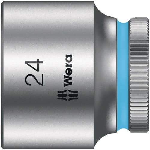 WERA Steckschlüsseleinsatz 8790 HMB Außen-6-kant SW24mm L.30mm 4-kt3/8Zoll CV verchr.