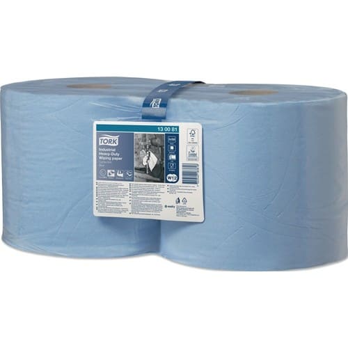 TORK Putztuch TORK 130081 L.ca.119 mxB.ca.235mm blau 3-lagig,bedruckt 2x1 Rl.TORK