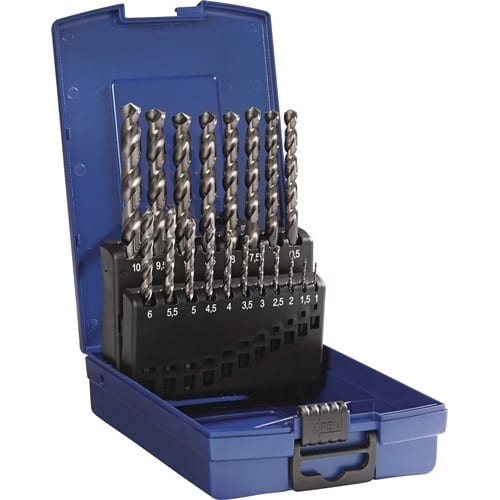 TECWERK Spiralbohrersatz DIN 338 Typ TFL D.1-10x0,5mm HSS-Co5 fasennitr.19tlg.TECWERK