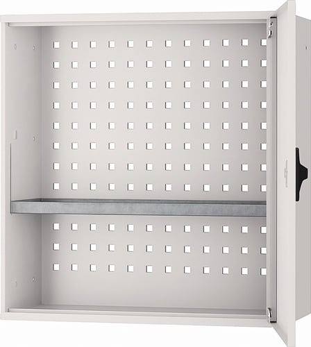 BEDRUNKA+HIRTH Hängeschrank H600xB600xT200mm Vollblechtür lichtgrau/lichtgrau