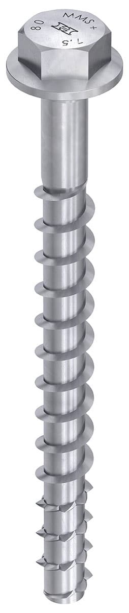 HECO MULTI-MONTI-plus SS 6,0 x 60, Sechskantkopf mit angepresster Scheibe, Sechskantkopf, HP-beschichtet
