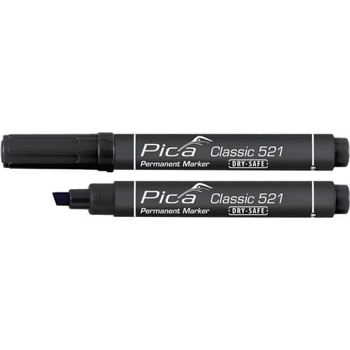 PICA Permanentmarker Classic schwarz Strich-B.2-6mm Keilspitze PICA