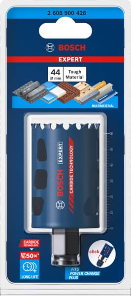BOSCH EXPERT Tough Material Lochsäge, 44 x 60 mm. Für Dreh- und Schlagbohrer