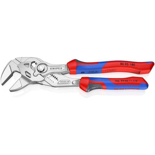 KNIPEX Zangenschlüssel L.180mm Spann-W.40mm verchr.Mehrkomp.-Hülle KNIPEX