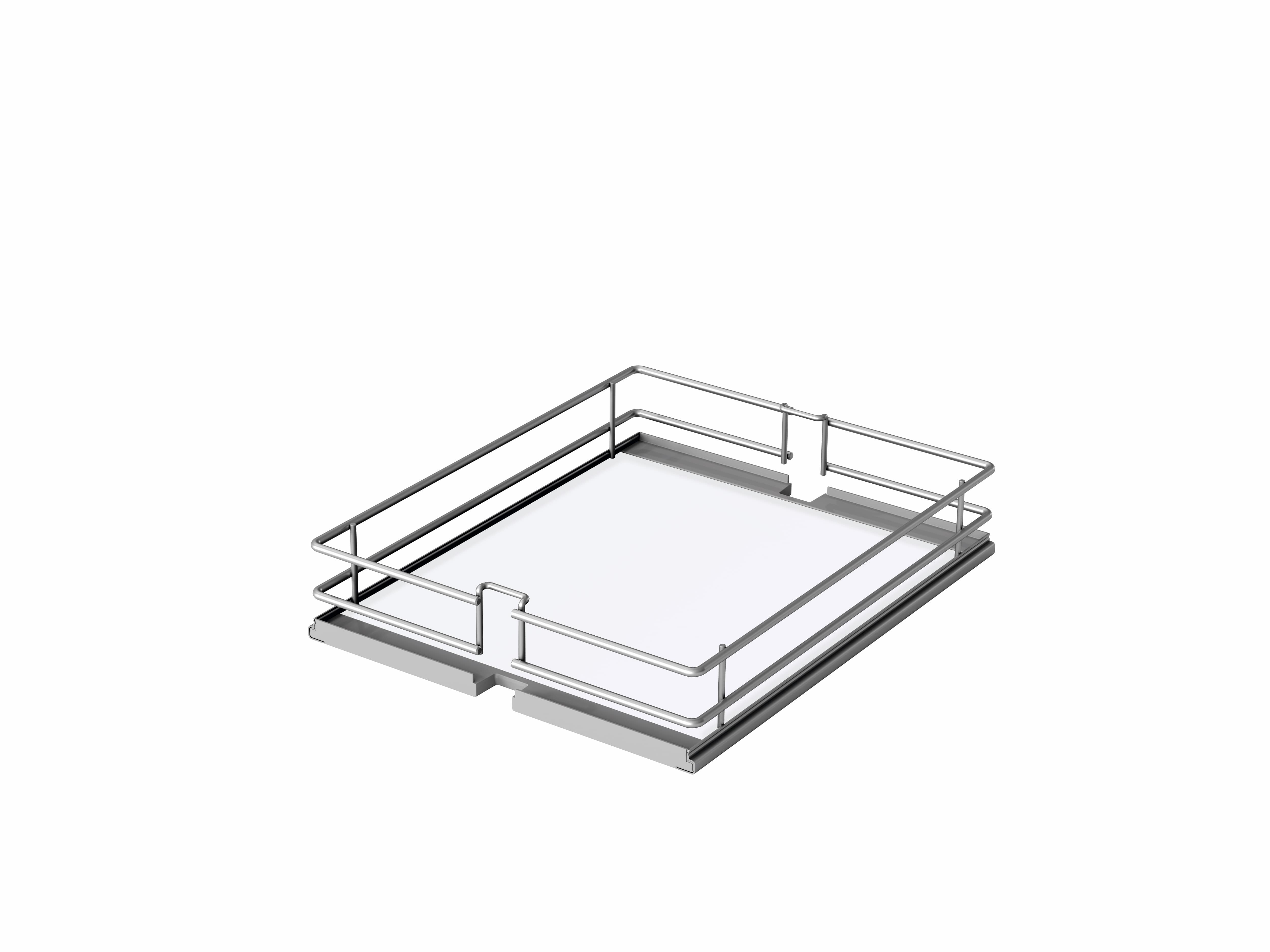 Hochschrankauszug, TAL-Larder Korbset, 4x 400er, inkl. Frontbefestigung, Premea, weiß chrom Vauth Sagel