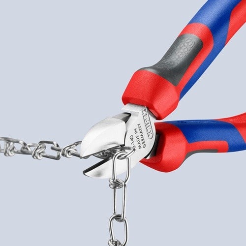 KNIPEX Seitenschneider L.140mm Kopf verchr.m.Mehrkomp.-Hüllen KNIPEX