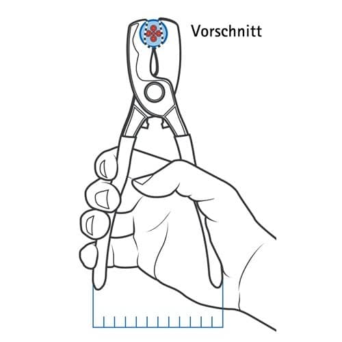 KNIPEX Kabelschere L.200mm Ku.-Überzug KNIPEX