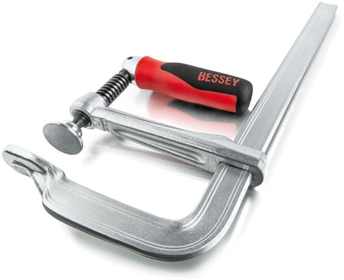 BESSEY Ganzstahlschraubzwinge GZ-KG Spann-W.400mm A.120mm 2-K-Klappgriff BESSEY