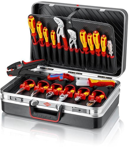 KNIPEX Werkzeugkoffer 20-tlg.Koffer a.ABS-Material Elektroinstallation KNIPEX