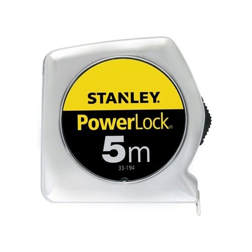 STANLEY Taschenrollbandmaß PowerLock® L.5m B.19mm mm/cm EG II Ku.Automatic SB