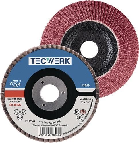 TECWERK Fächerscheibe D.115mm K.40 kon.INOX CO TECWERK