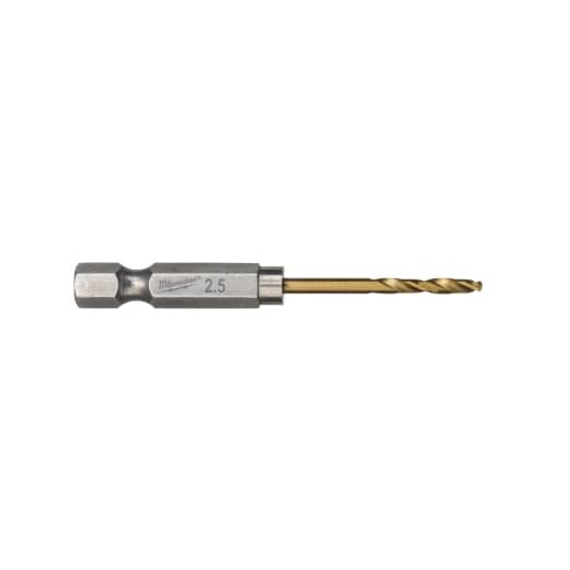MILWAUKEE 2,5 x 62 mm SHOCKWAVE Metallbohrer HSS-G RED HEX Titan 1/4"