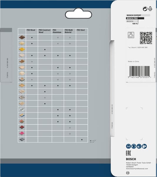 BOSCH Kreissägeblatt Optiline Wood für Handkreissägen, 160 x 20/16 x 2,6 mm, 12