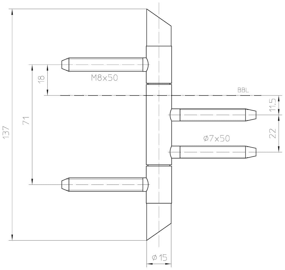 SIMONSWERK Einbohrband VARIANT® V 4426 WF CROSS,