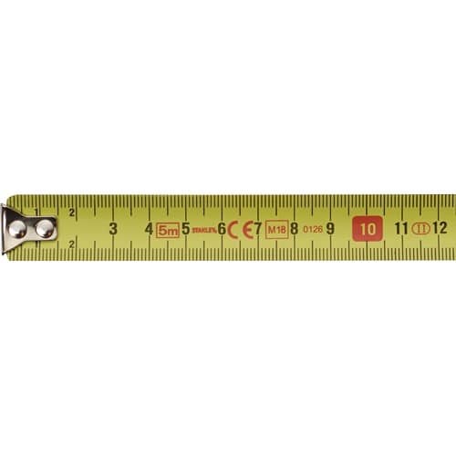 STANLEY Taschenrollbandmaß PowerLock® L.5m B.19mm mm/cm EG II Ku.Clip lose