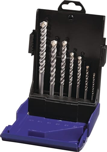 TECWERK Hartmetallschlagbohrersatz 7tlg.4/75,5/85,8/120,10/120,12/150,2x6/100mmKu.-K. TW